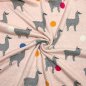Preview: Strickstoff Jacquard - Lama Punkte rosa - Baumwolle
