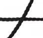 Preview: Kunstwildleder Flachkordel - geflochten - black