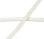 Preview: Kunstwildleder Flachkordel - geflochten - off white
