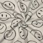 Preview: Sweat brushed - Happy Face - light greige