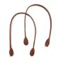 Preview: Taschengriffe aus Kunstleder- cognac braun - 2er Set