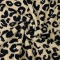 Preview: Teddyplüsch - Mantelstoff - Leopard - sand/schwarz