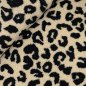 Preview: Teddyplüsch - Mantelstoff - Leopard - sand/schwarz