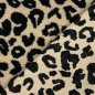 Preview: Teddyplüsch - Mantelstoff - Leopard - sand/schwarz
