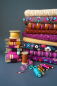Preview: Bio Jacquard - Safari Fringe - A17/A72 - meringa/curry - Travel the World - Hamburger Liebe - Albstoffe