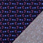 Preview: RESTSTÜCK 0,90m !!! - Baumwolle Twill Druck laminiert - Very Cherry - navy - In my Garden - Hamburger Liebe