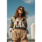 Preview: RESTSTÜCK 0,50m !!! - Viskose mit LENZING™ ECOVERO™ Fasern - Andina - schwarz/khaki/senf
