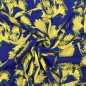 Preview: Viskose Crepe - Frosted Flowers - royal/lime
