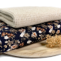 Preview: RESTSTÜCK 0,40m !!! - Viskose Crepe - Liva Flowers  - marine