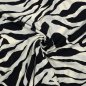 Preview: Viskose Crepe - Neven Zebra - black/ecru
