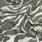 Preview: Viskose Crepe - Neven Zebra - khaki/ecru