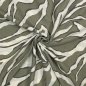 Preview: Viskose Crepe - Neven Zebra - khaki/ecru