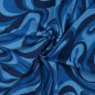 Preview: Viskose Crepe - Rusty Waves - navy/blue