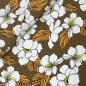 Preview: RESTSTÜCK 0,50m !!! - Viskose - Flower Alis - khaki/sand