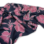 Preview: RESTSTÜCK 1,80m !!! - Viskose Twill - Flower Yara - blue navy/violett
