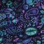 Preview: Viskose mit LENZING™ ECOVERO™ Fasern - Ivette Flowers - schwarz/türkis