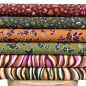 Preview: RESTSTÜCK 0,70m !!! - Viskose - Frya Flowers - khaki