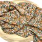 Preview: RESTSTÜCK 80cm !!! - Viskose - Glam Flowers - dark cyan