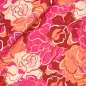 Preview: RESTSTÜCK 1,10m !!! - Viskose - Graziela Flowers - rot/pink