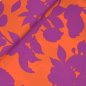 Preview: RESTSTÜCK 60cm !!! - Viskose - Kalea Flower - violet/orange