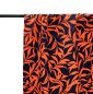 Preview: RESTSTÜCK 50cm !!! - Viskose - Leaves Night - dark navy/coral