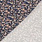 Preview: Viskosesatin - matt - Lima - blue navy/ coral