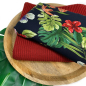 Preview: RESTSTÜCK 2,20m !!! - Viskose - Monstera - navy
