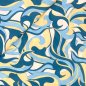 Preview: RESTSTÜCK 1,50m !!! - Viskose - Osane - blue/yellow