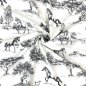 Preview: Viskose - Pferde - schwarz/natur
