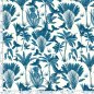 Preview: Viskose Popeline - Henni - blue/offwhite