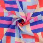 Preview: Viskose Popeline - Jamiro - blau/pink
