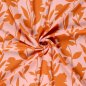Preview: Viskose Popeline - Jolene Flowers - orange/rosa