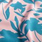 Preview: Viskose Popeline - Jolene Flowers - türkis/rosa