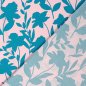Preview: Viskose Popeline - Jolene Flowers - türkis/rosa