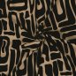Preview: RESTSTÜCK 2,20m !!! - Viskose Popeline - Karsta - black/caramel