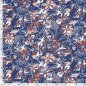 Preview: Viskose Popeline - Laurane - denim/orange