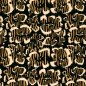 Preview: Viskose Popeline - Sami - black/senf/sand