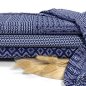 Preview: RESTSTÜCK 1,20m !!! - Viskose - Small Rhombus - blue