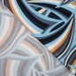 Preview: Viskosesatin - matt - Retro Waves - denim