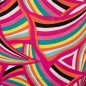 Preview: Viskosesatin - matt - Retro Waves - fuchsia