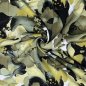 Preview: Viskosesatin- matt - Blütenrausch - khaki/black