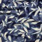 Preview: Viskose Slub - Blaise Leaves - navy