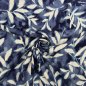 Preview: Viskose Slub - Blaise Leaves - navy