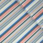 Preview: Viskose - Streifen Lurex - blau/koralle