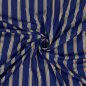 Preview: Viskose - Streifen - blau - metallic silber