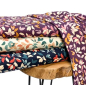 Preview: RESTSTÜCK 1,60m !!! - Viskosestretch - Flower Iris - navy