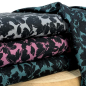 Preview: RESTSTÜCK 1,60m !!! - Viskose Twill - Black Flowers Morticia - petrol
