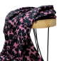 Preview: RESTSTÜCK 1,10m !!! - Viskose Twill - Black Flowers Morticia - violett