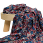 Preview: RESTSTÜCK 0,50m !!! - Viskosejersey - Ani Flower - blau/schwarz