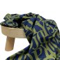 Preview: RESTSTÜCK 0,30m !!! - Viskosejersey - Letters - blue/olive